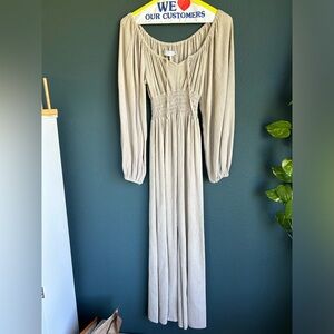 Christy Dawn Cream Long Sleeve Dress
